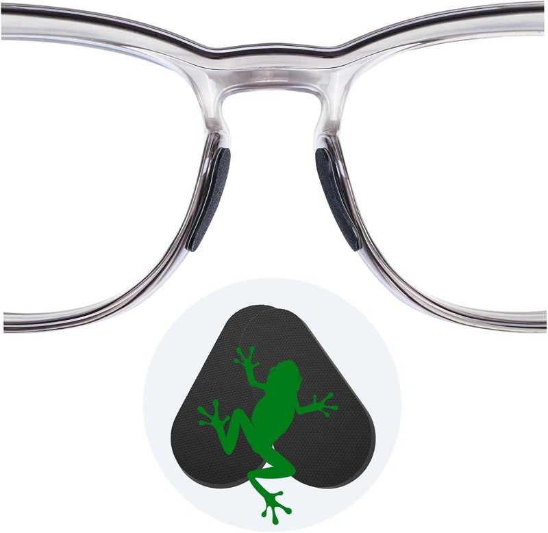 fusanwin Eyeglass Nose Pads 0.6mm Ultra-Thin, Thousands of Frog-Inspired Microstructured Fibers, Anti-Slip Soft Adhesive Glasses Nose Pads, Silicone Nose Pad for Glasses, Sunglasses (10 Black Pairs) - Image 1